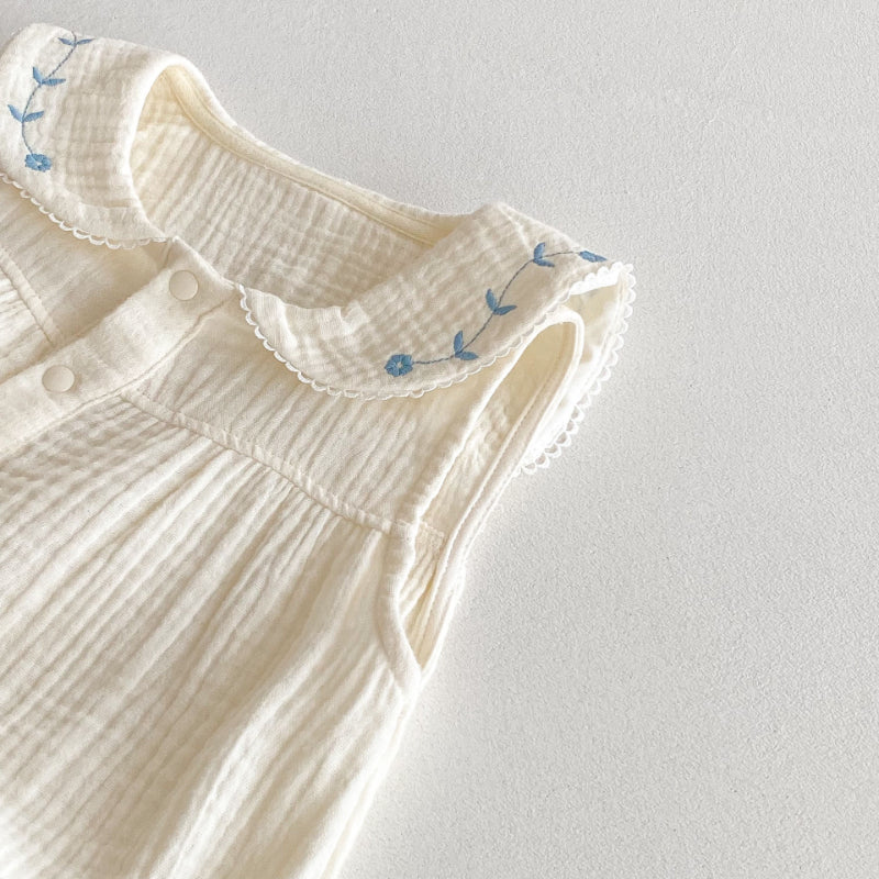 【BABY】夏新作 くま刺繍ロンパースSK092207