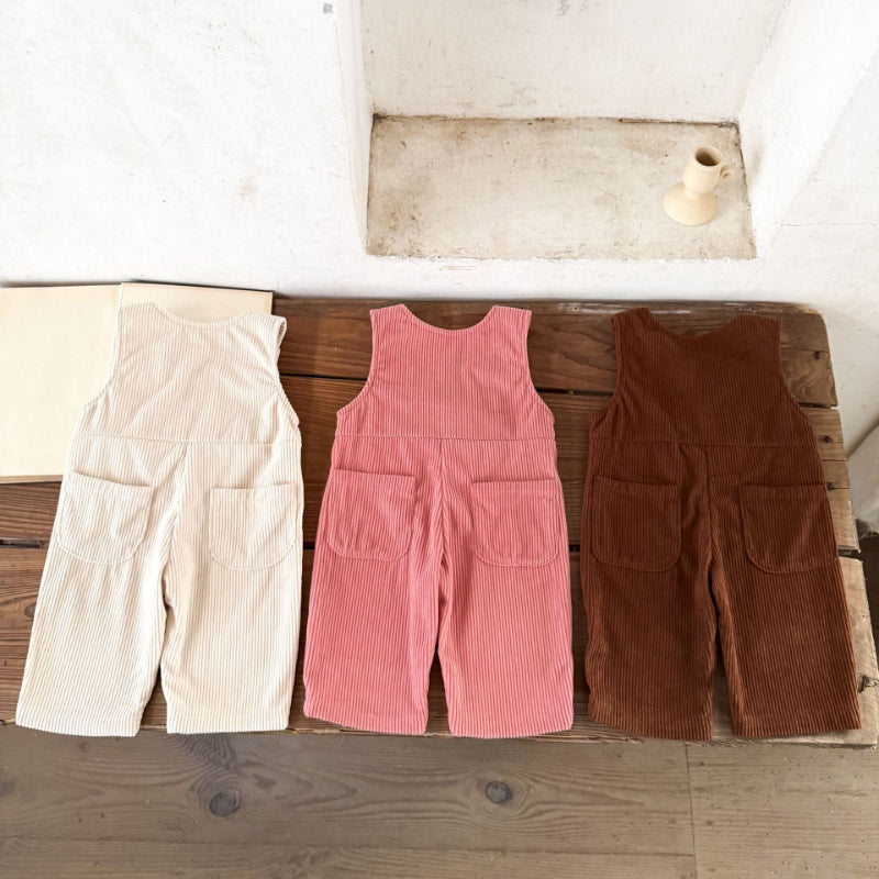 【BABY】コーデュロイハート刺繍サロペットSK100819