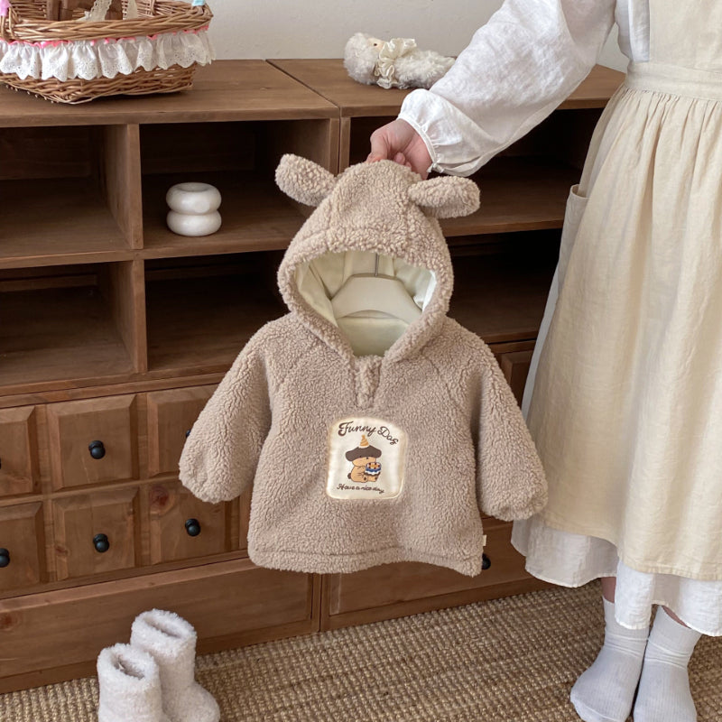 【BABY&KID】冬新作あったかワッペンフードトレーナーSK102527