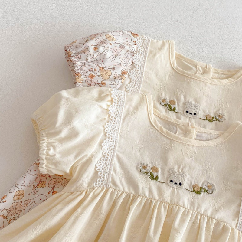 【BABY&KID】夏新作 フラワー、無地ワンピースSK080308