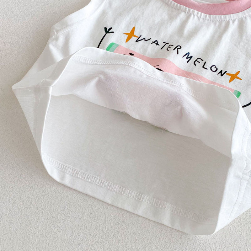 【BABY&KID】夏新作 スイカベスト、レインボーショーツSK080610