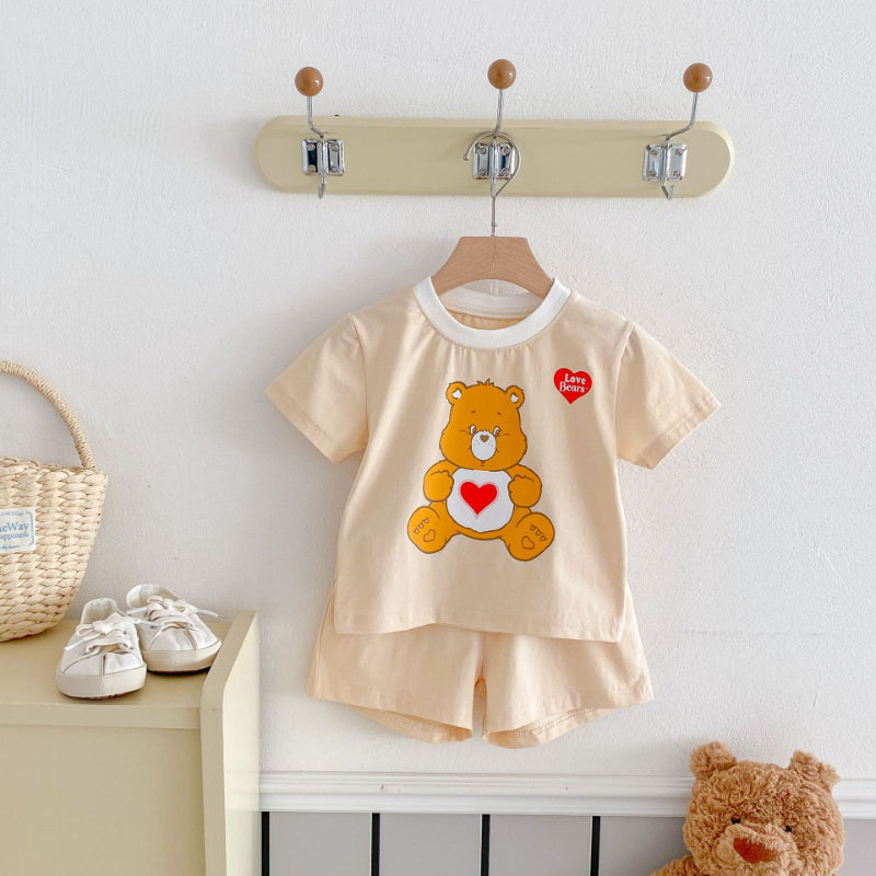 【BABY&KID】夏新作 ハートくまセットアップSK091213
