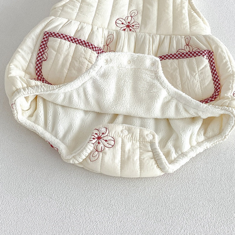 【BABY】冬新作刺繍裏起毛ロンパース、ニットトップスSK108305