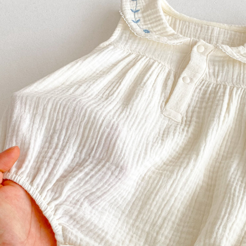 【BABY】夏新作 くま刺繍ロンパースSK092207
