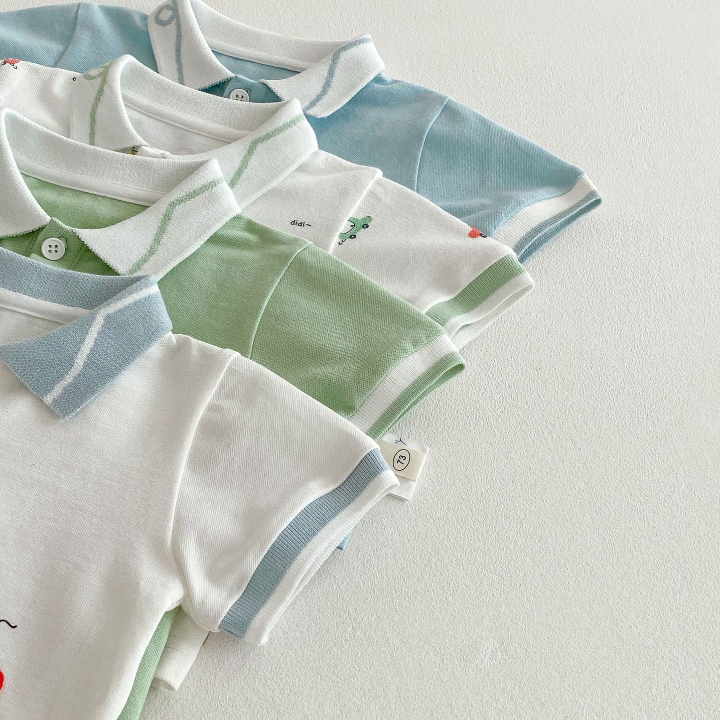 【BABY&KID】夏新作 車柄POLOシャツSK062323