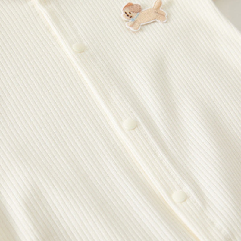 【BABY】北欧風いぬワッペンカバーオールSK102615