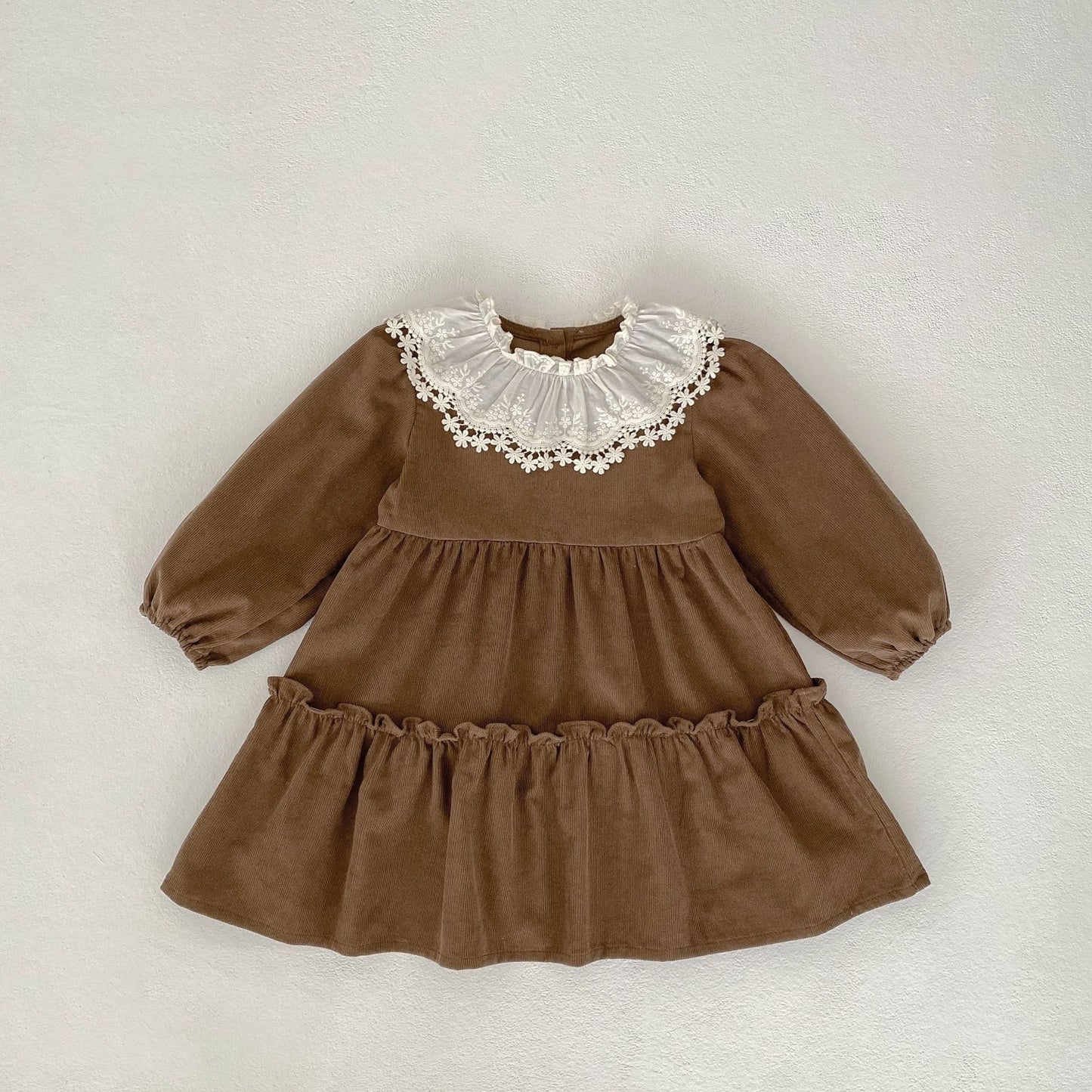 【BABY】フリル襟ロンパース、ワンピースSK031901