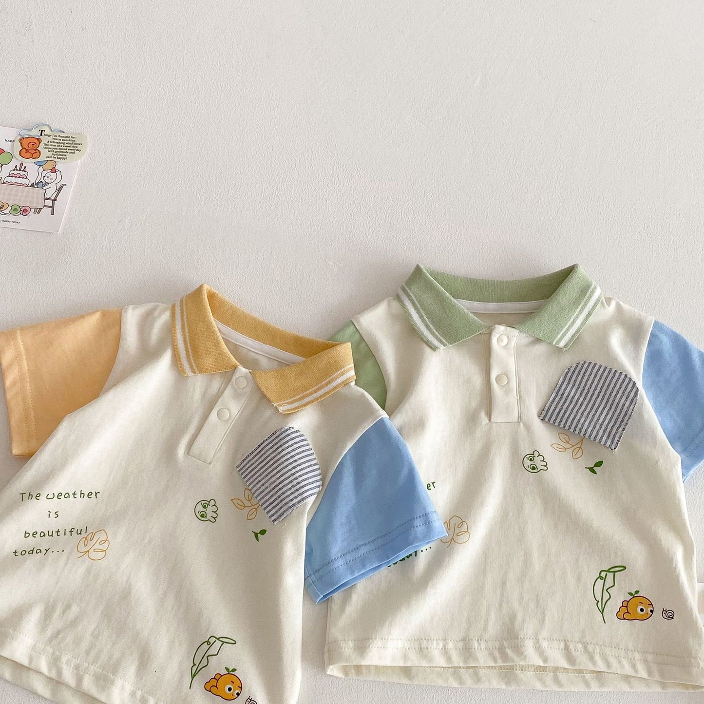【BABY&KID】夏新作  カラーバリPOLOTシャツSK061809