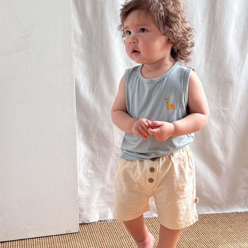【BABY】夏新作 北欧風 ボタン付きショートパンツSK091307