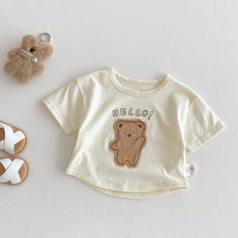 【BABY&KID】夏新作 Helloベア可愛いセットアップSK072009