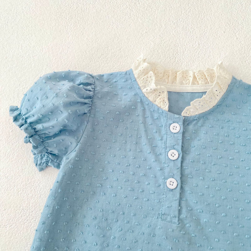 【BABY】夏新作 パフスリーブTシャツ&ショートパンツSK090319