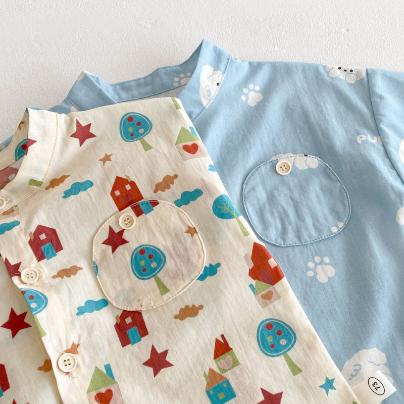 【BABY&KID】夏新作 総柄可愛いTシャツSK080607