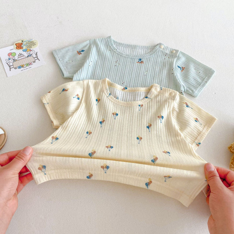 【BABY&KID】夏新作 風船柄半袖セットアップSK070208