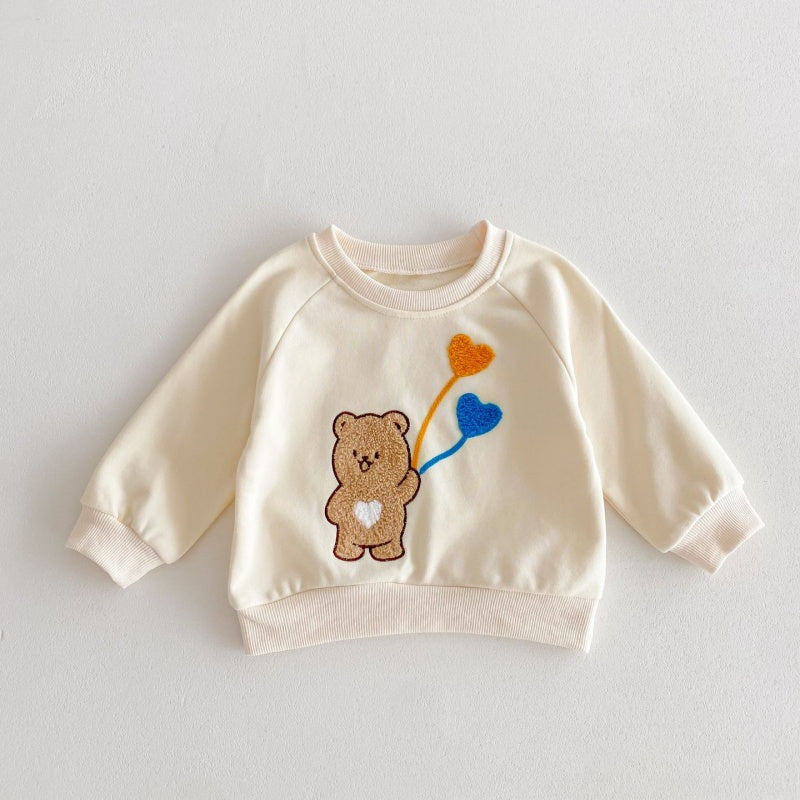 【BABY&KID】韓国風クマロゴカジュアルセットアップSK032204