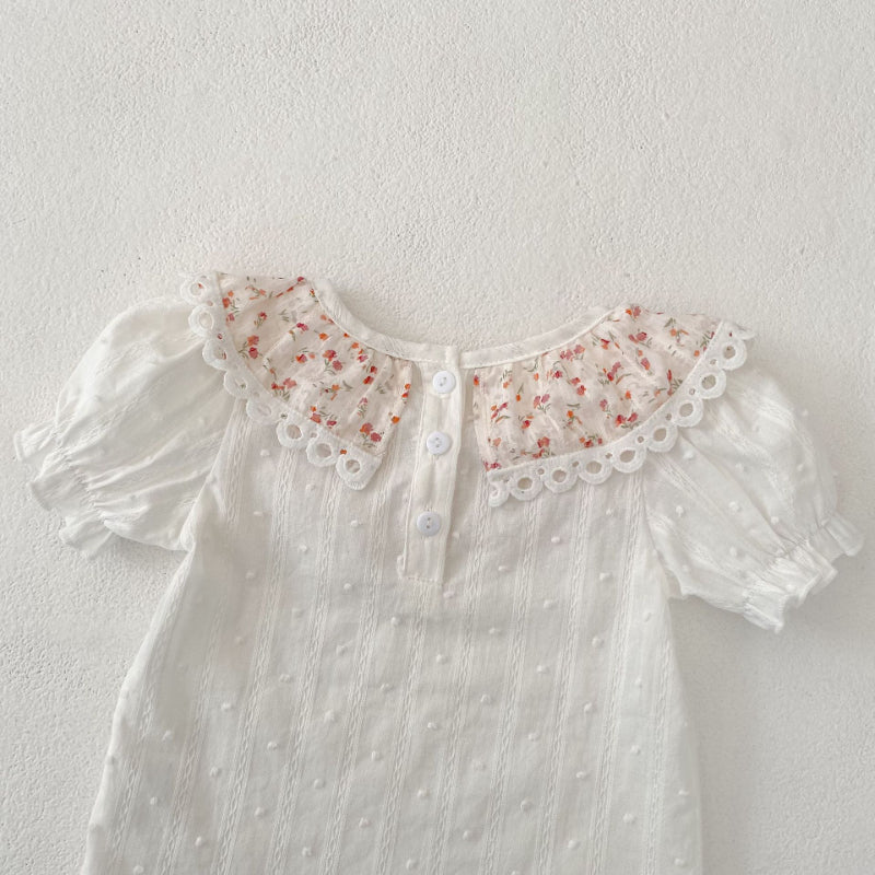 【BABY&KID】夏新作 小花レースセットアップSK090320