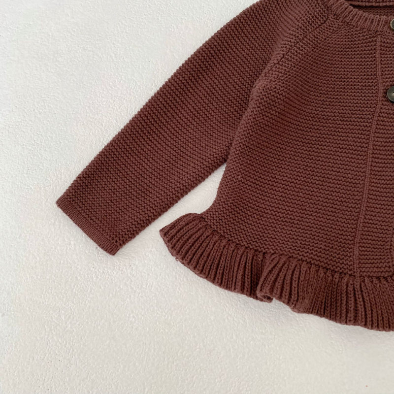【BABY】フリルニットカーディガン、ショートパンツSK102513