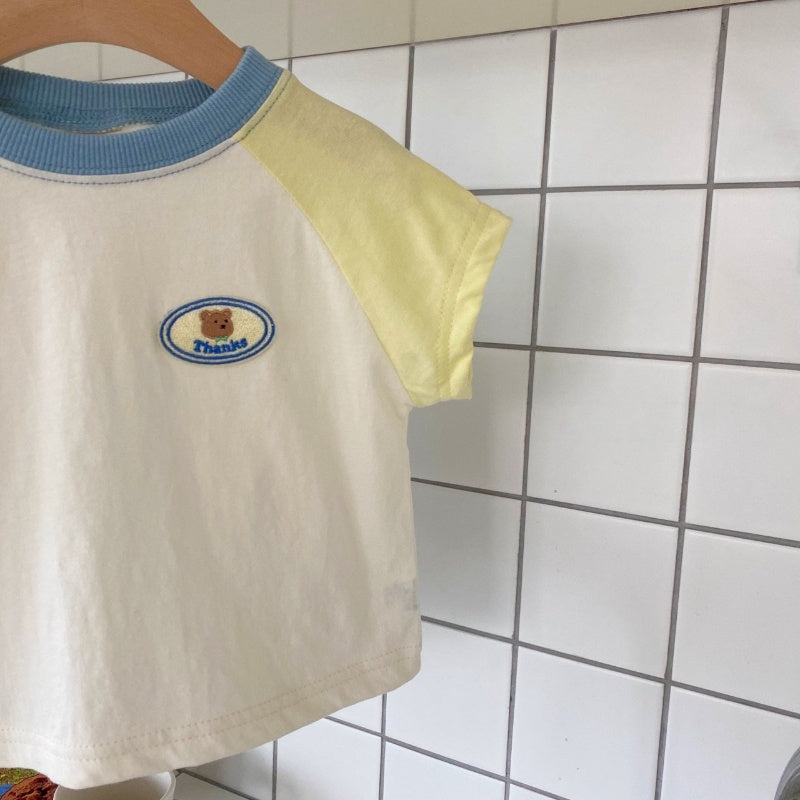 【BABY】夏新作 バイカラ―セットアップSK082703