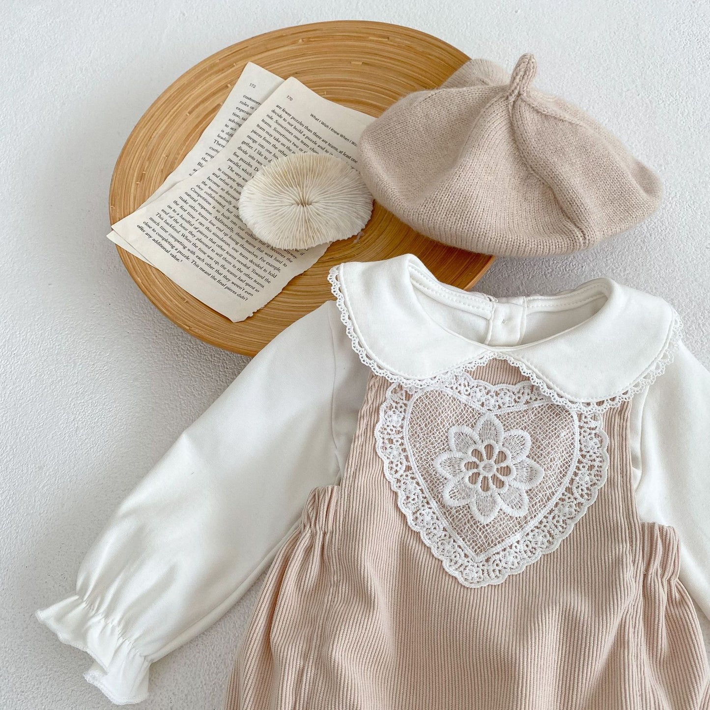 【BABY】プリンセスレースブラウス、サロペットSK030514