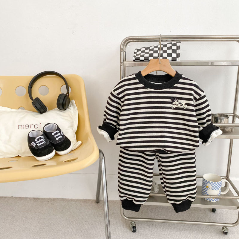 【BABY&KID】ボーダー裏起毛セットアップSK101437