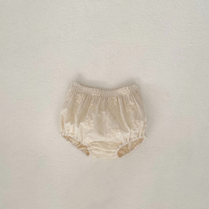 【BABY】夏新作 刺繍トップス&リボンショートパンツセットアップSK071913