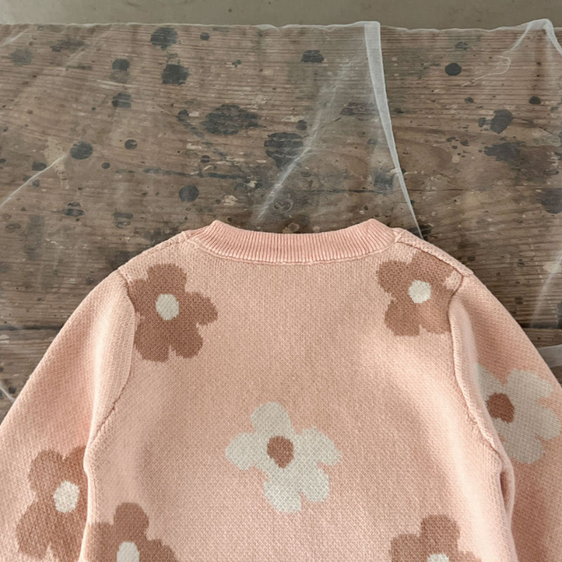 【BABY】綿花柄ニットセットアップSK100810