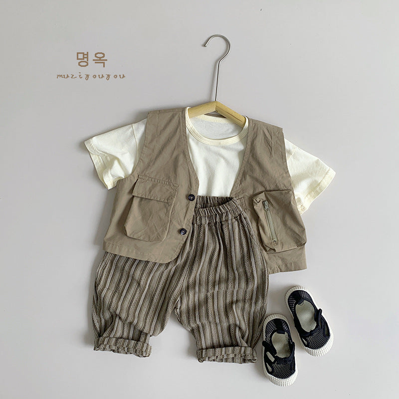 【BABY&KID】夏新作 英字がプリントされたTシャツSK080813