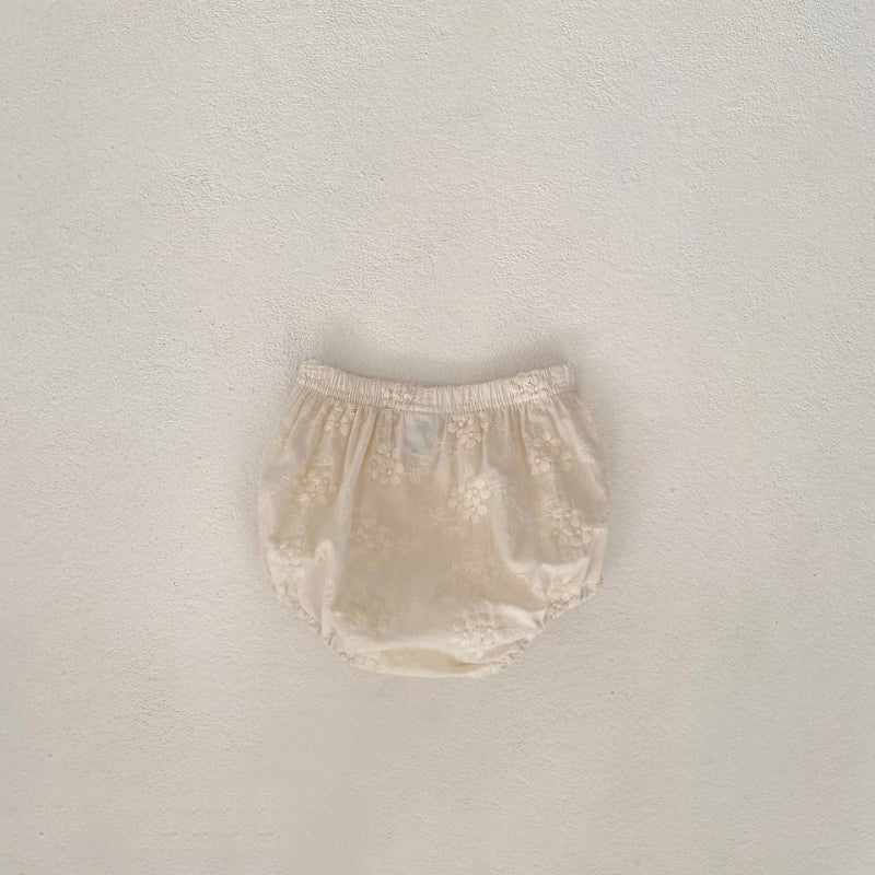 【BABY】夏新作 刺繍トップス&リボンショートパンツセットアップSK071913