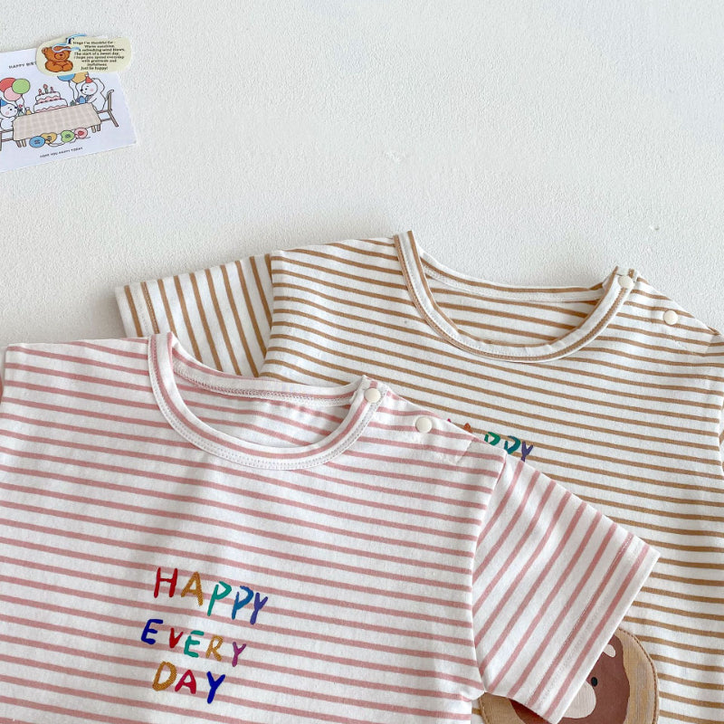 【BABY&KID】夏新作 Happy every dayボーダーセットアップSK070215