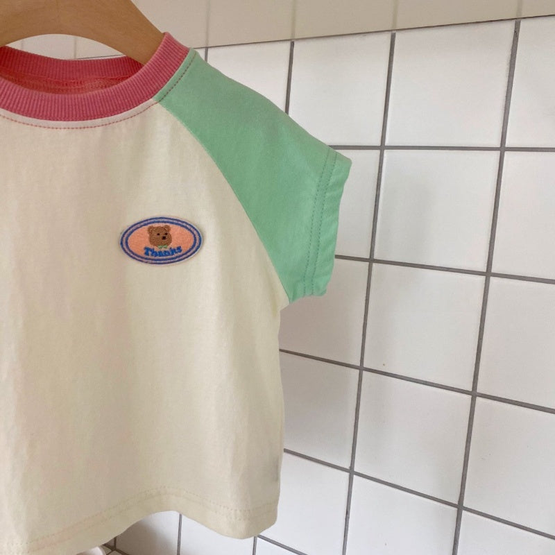 【BABY】夏新作 バイカラ―セットアップSK082703