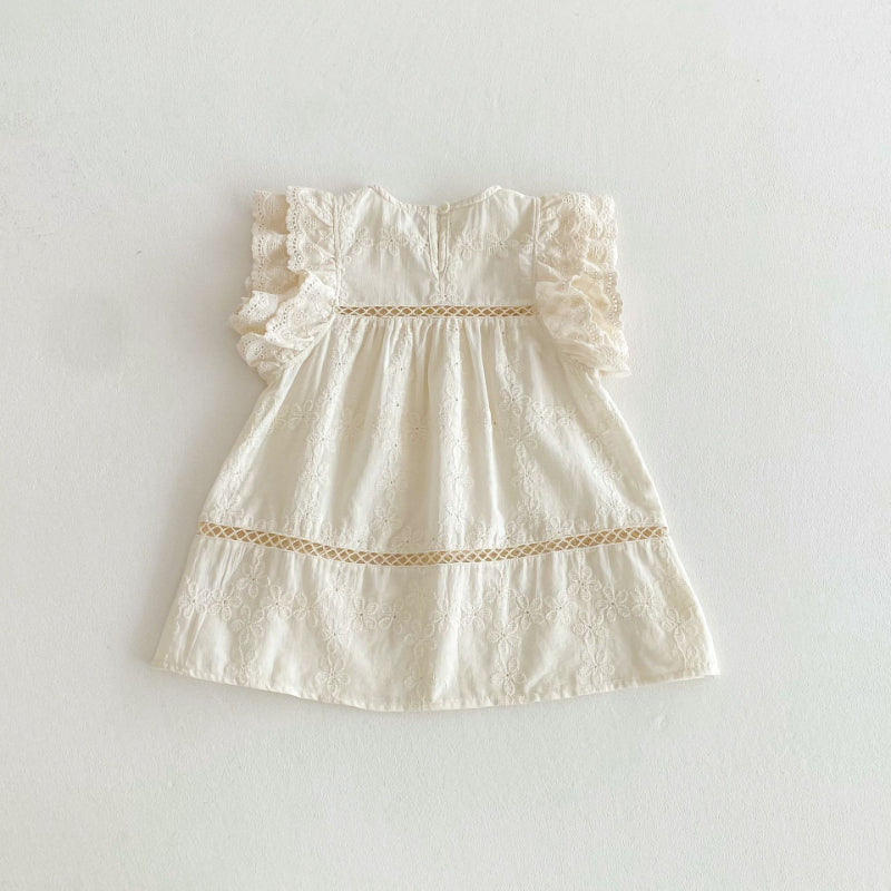 【BABY&KID】夏新作 フラワー刺繍ワンピースSK081609