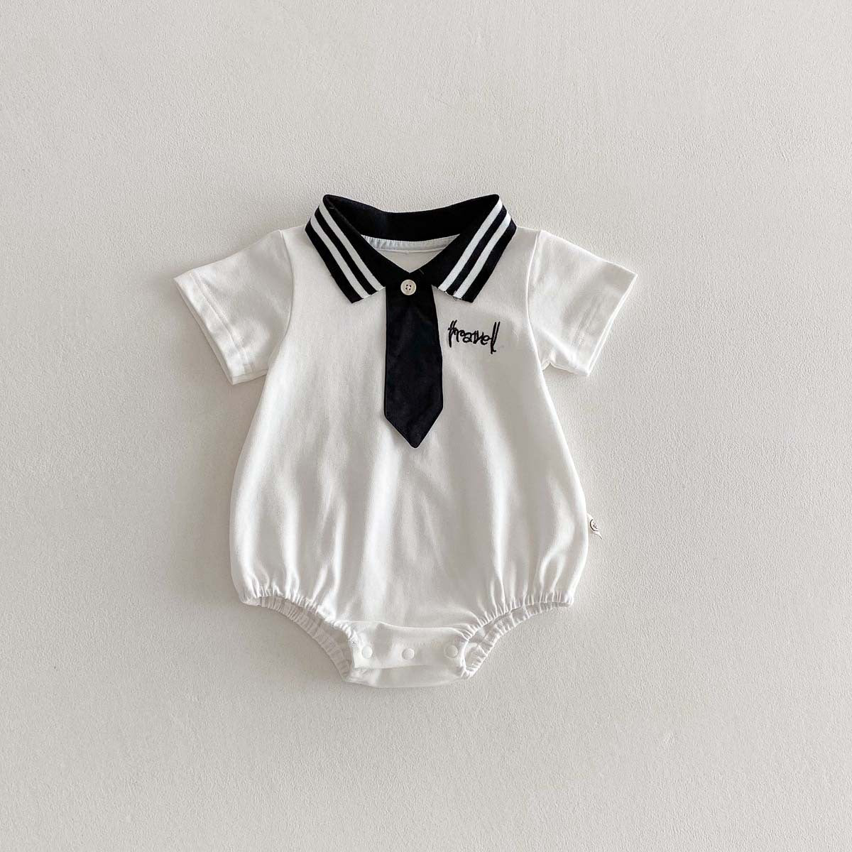 【BABY】夏新作 POLO刺繍ネクタイロンパースSK062718