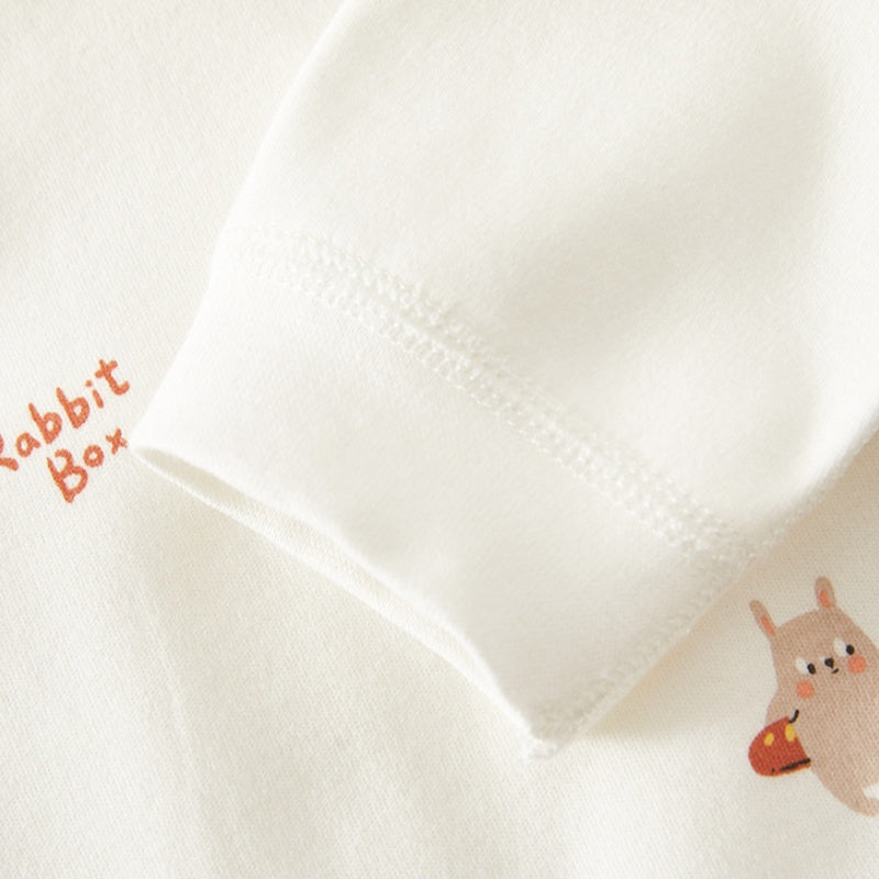 【BABY】北欧風うさぎ柄カバーオール&スタイSK102601