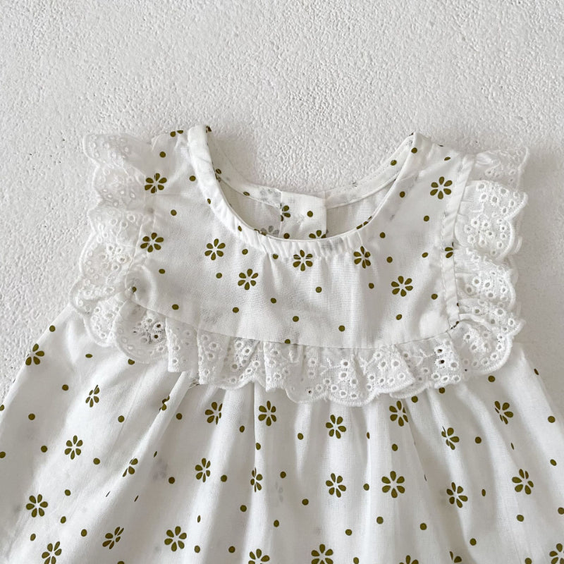 【BABY&KID】夏新作 小花柄トップス&ショートパンツSK081607