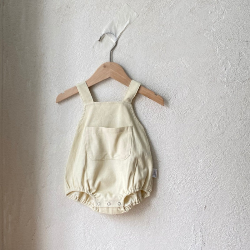 【BABY】コーデュロイポケット付きサロペットロンパースSK100115
