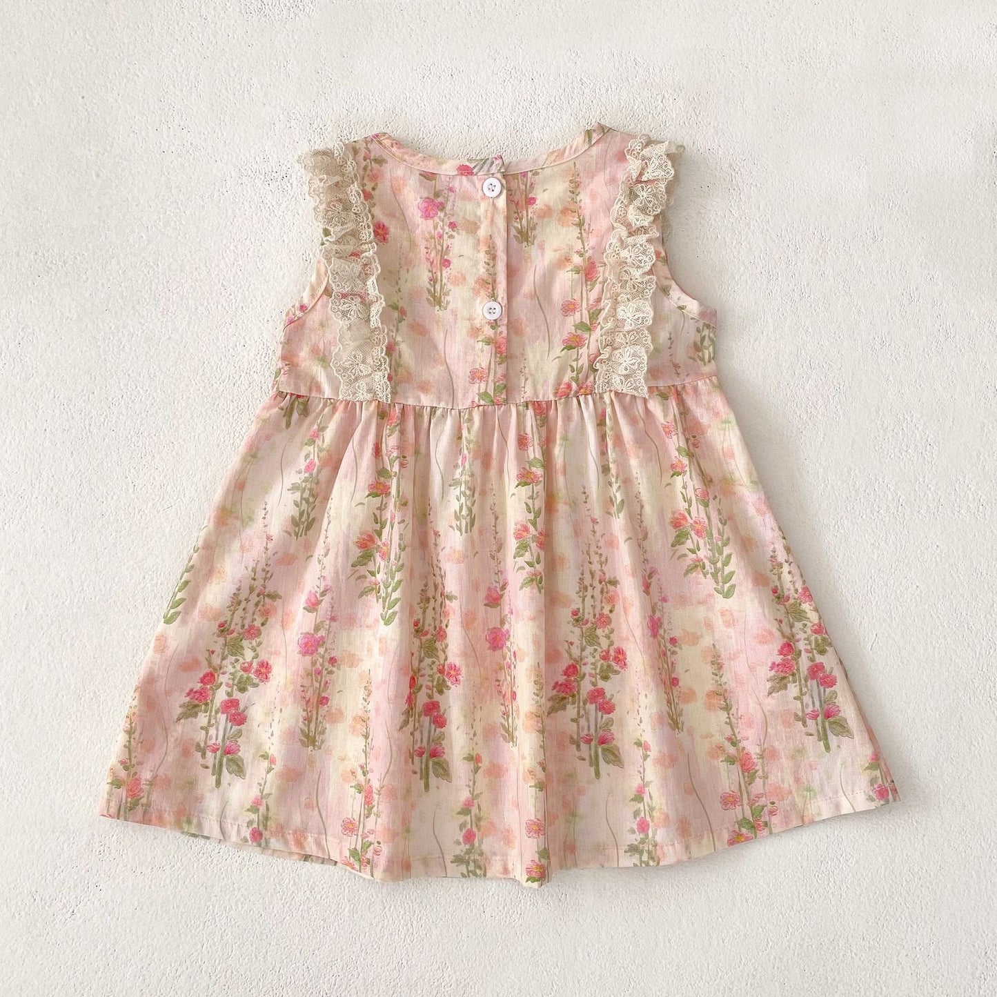 【姉妹服】夏新作 レース小花柄ロンパース、ワンピースSK081617