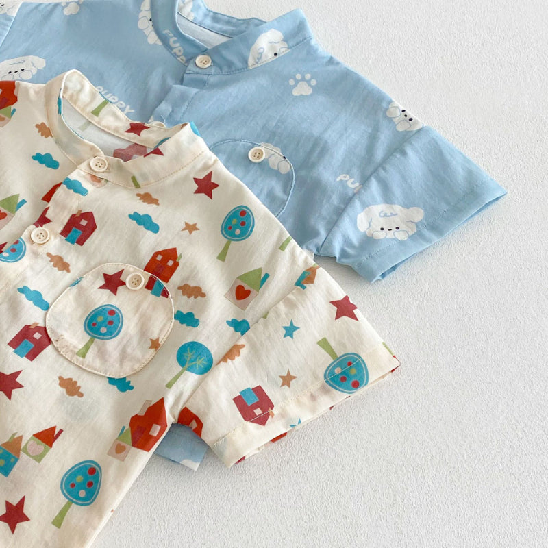 【BABY&KID】夏新作 総柄可愛いTシャツSK080607