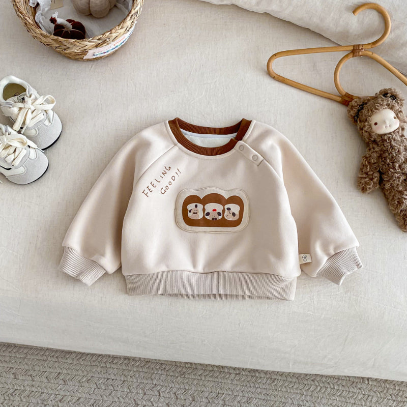 【BABY&KID】冬新作 カートゥーン裏起毛セットアップSK102015