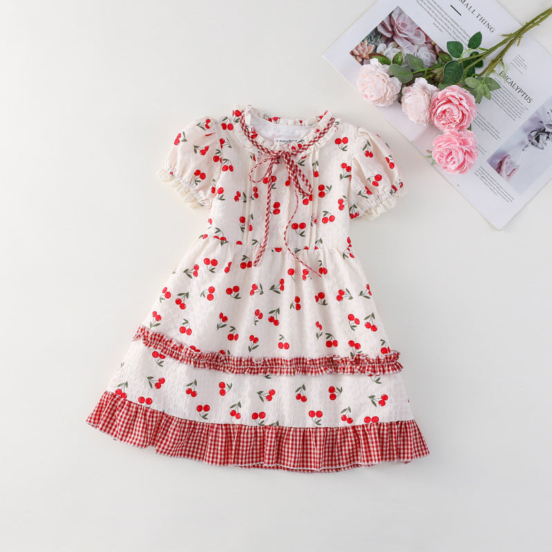 【BABY&KID】夏新作 チェリーチェックワンピースSKO71110