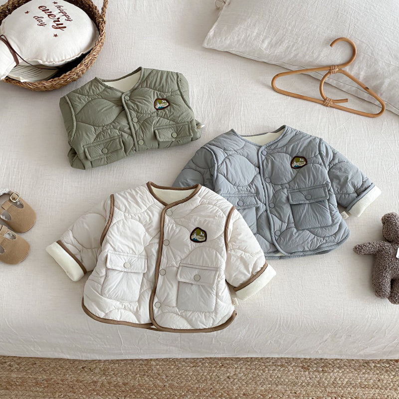 【BABY&KID】冬新作ワッペン付きあったかジャケットSK102529