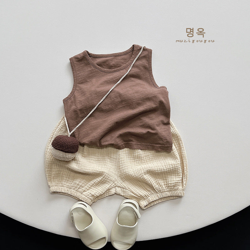 【BABY&KID】夏新作 コットンとリネンのブルマーSK080806