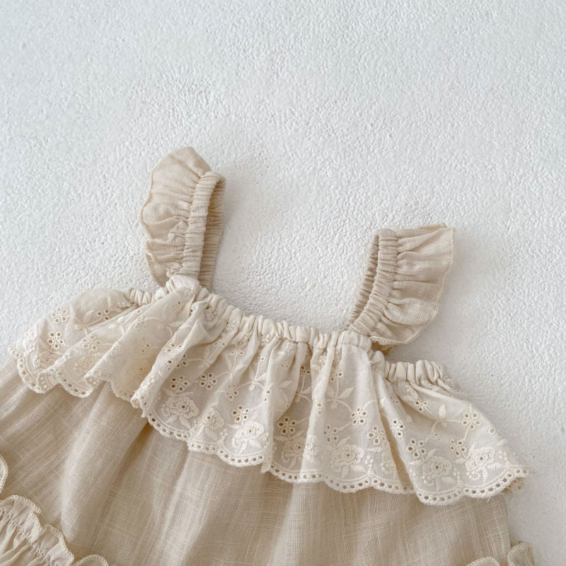 【BABY】夏新作 フリルキャミ&無地ショートパンツセットアップSK071918