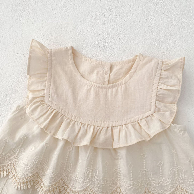 【BABY&KID】夏新作 おしゃれ刺繍ノースリーブセットアップSK071926