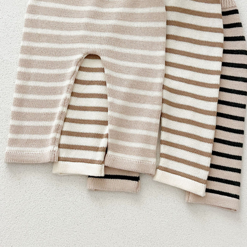 【BABY】ボーダーニットサロペットSK100324