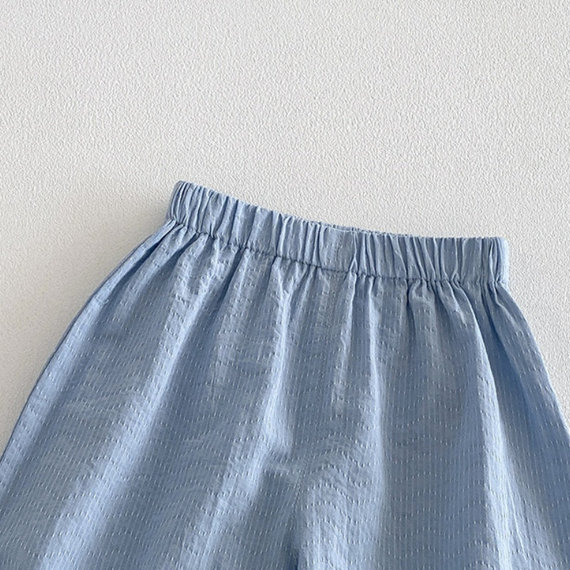 【BABY】夏新作小花柄ノースリーブトップス&レース裾パンツSK104522