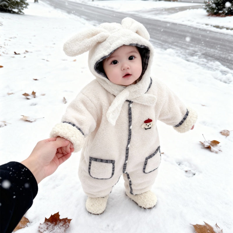 【BABY】冬新作シープボアカバーオール&フードSK103213