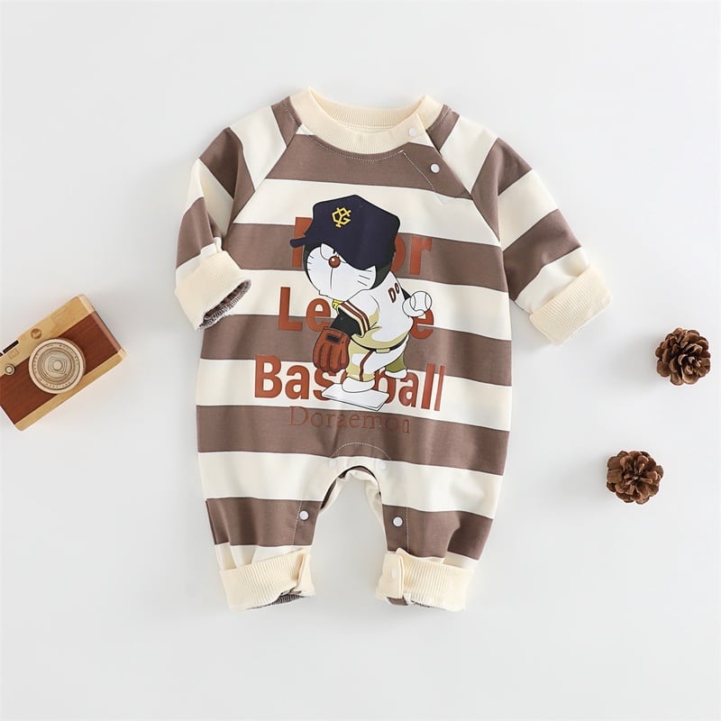 【BABY】 ベースボールボーダーロンパースSK051605