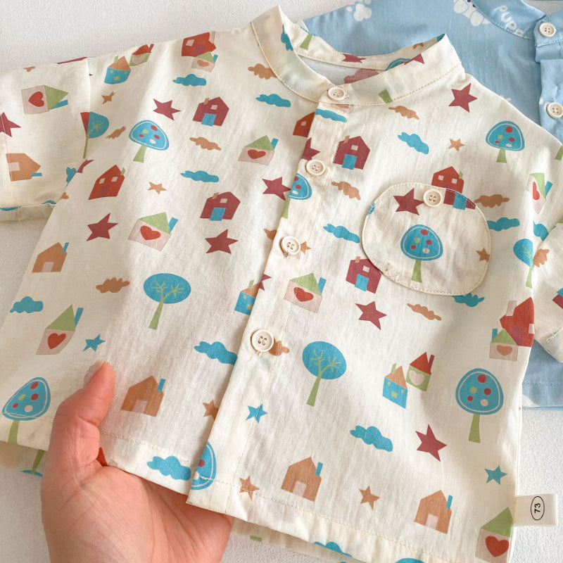 【BABY&KID】夏新作 総柄可愛いTシャツSK080607