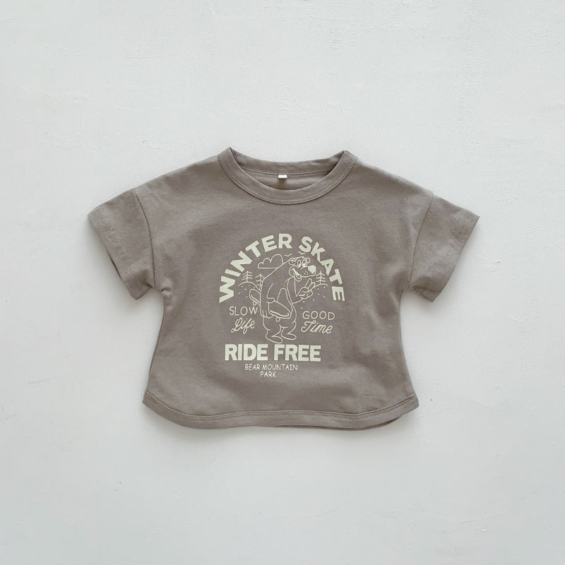 【BABY&KID】夏新作 カートゥーン英字プリントTシャツSK062917
