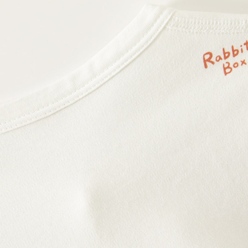 【BABY】北欧風うさぎ柄カバーオール&スタイSK102601