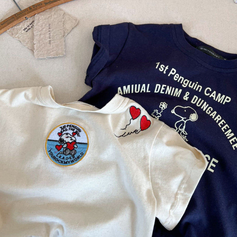 【BABY&KID】夏新作 英字柄TシャツSK080824